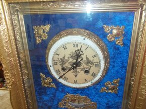 Rámové hodiny modré - 2