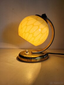 stará mosazná lampička, stolní pěkná lampa - 2