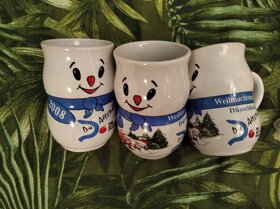 2 ks vánoční hrníčků sněhuláčků z trhů v Dusseldorfu - 2