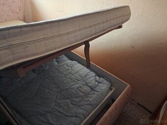 Letiště manželská postel  s úložným prostorem - 2