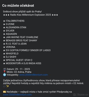 EXCLUSIVE lístky 2x Kiss Millennium explosion 2025 - 2