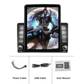 2DIN LCD bluetooth 9,5inch dotykové multimediální vertikální - 2