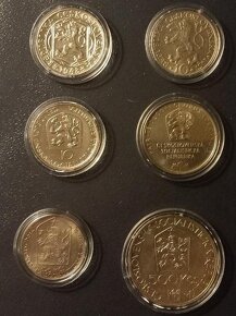 soubor 28 stříbrných mincí motiv Praha 1948 - 2020 - 2