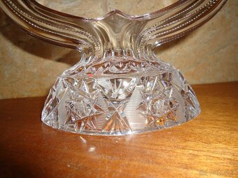 Starý broušený svícen Bohemia Crystal Poděbrady dvouramenný - 2