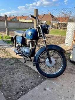 AJS model 14, anglický moto veterán 1961, bílé SPZ - 2