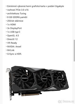 Grafická herní karta: GIGABYTE GeForce RTX 2080 SUPER GAMING - 2