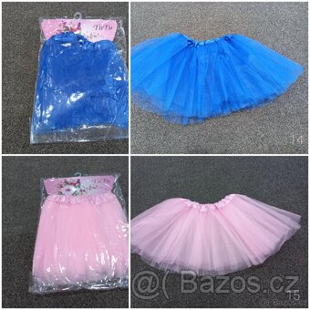 Nové tylové tutu sukně, délka 30 cm, cca 3-6 let - 2