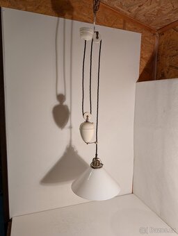 porcelánová stahovačka, bílé stínidlo, TOP stav - 2