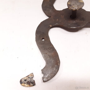 Antik kovaný starý pant-1ks - 2