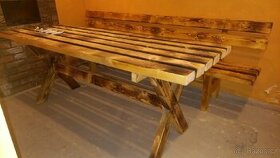 Zahradní lavice a stůl - 2