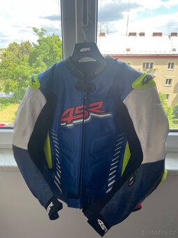 4SR RR EVO PEARL BLUE AR pánská dvoudílná moto kombinéza - 2