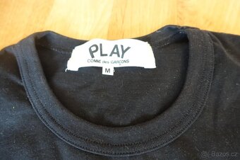 Originální tričko Comme des Garçons Play srdce – vel. M – če - 2