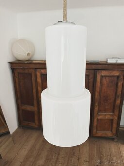 Vintage retro skleněné stropní svítidlo / lampa - 2