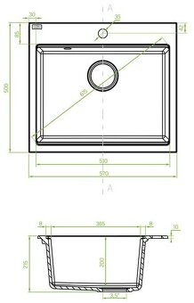 KUCHYŇSKÝ GRANITOVÝ DŘEZ LAVEO CARMEN - 2