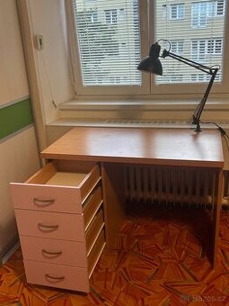 Psací stůl pro děti, 110 x 60 x 74 cm, dřevěný - 2