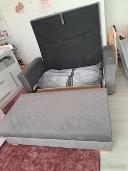 Rozkládací pohovka antracit - 2