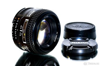 Nikon AF Nikkor 50mm 1,4D + UV filtr TOP STAV - 2