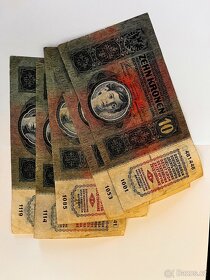 Prodám 5 ks bankovek 10 K Rakousko - 2