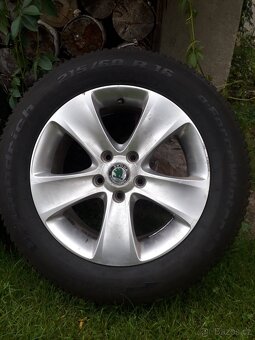 215/60R16 99H + originalni ALU Škoda 7x16 5x112 ET45 - 2
