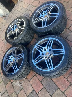 Porsche ALU kola 911 r.18 5x130 turbo dvojrozmer zimní gumy - 2