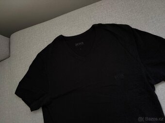 Pánské černé tričko HUGO BOSS - 2