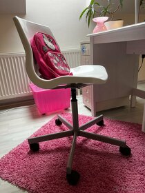 IKEA židlička otočná bílá SNILLE vhodná pro děti - 2