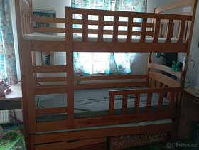 Dvoupatrová postel 3v1 - 2