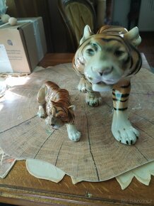 porcelánové sošky tygři - 2