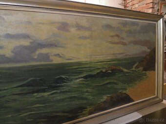 Obraz moře, 163 x 83 cm, signováno - 2