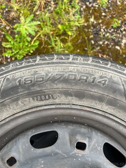 Letní pneu 165/70 R14 Dunlop + plechové disky 5J14 - 2