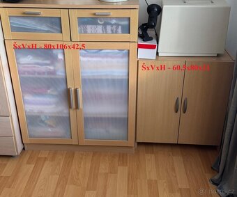 2 Velké šatní skříně a 2 malé skříňky - 2