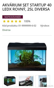 Akvarijní set - 25l - jako nové - 2