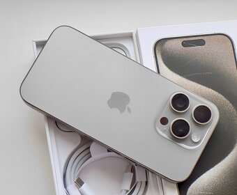 iPhone 15 Pro Max Natural Titanium BATERIE 100% TOP - 2