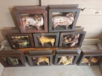 Staré dekorativní keramické kachle - 2