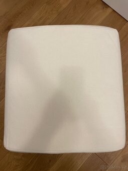 Podnožka- taburet, béžový, IKEA - 2