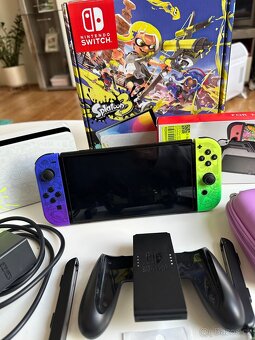 Nintendo switch OLED LIMITOVANÁ EDICE SPLATOON + přísluš. - 2
