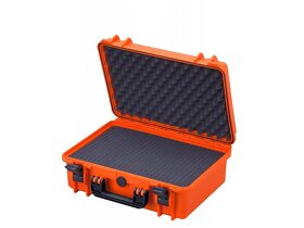 Nárazu, vodě, prachu odolný kufr MAX430 - oranžový s pěnou - 2