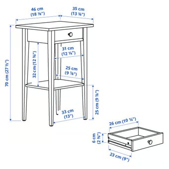 Noční stolek Ikea Hemnes - 2