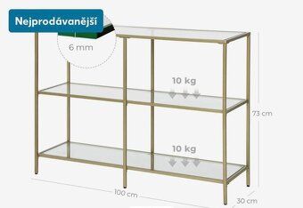 regály se skleněnými policem - 2