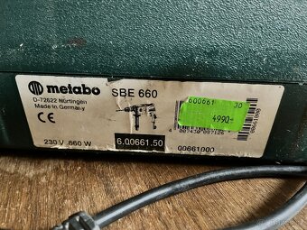 Příklepová vrtačka Metabo 660 SBE v kufříku+vrtáky - 2
