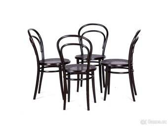 Bukové jídelní židle No14 s výpletem, 4x. - 2