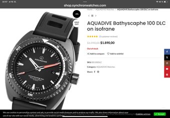 Hodinky Aquadive bathyscaphe 100 dlc 1000m wr - 2