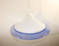 LUSTR SUKÝNKA BÍLÁ S MODRÝM VZOREM - 2