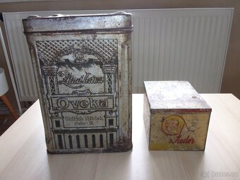 2x PLECHOVKA - OVEKA O. VYTÁČEK, BISCUITS FIEDOR - 2