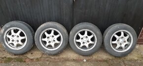 ALU disky 4x100 5,5j x 13 et38 + pneu 155/70 R13 - 2