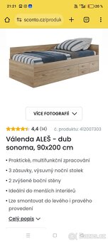 Dětská válenda 90x200 Aleš dub - 2