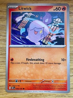 Pokemon TCG 3x Litwick, 2x Lampent, 1x Chandelure OBF combo - 2