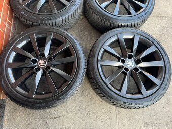 Alu 18" 5x112 škoda ALARIS Black O3 zimní 95% TOP - 2