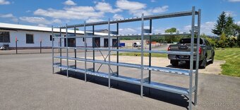 Profesionální Policové Regály Pozinkované. BAZAR - 2