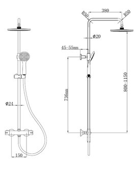 Sprchový sloup s termostatickou baterií - 2